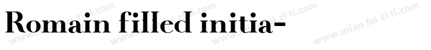 Romain filled initia字体转换